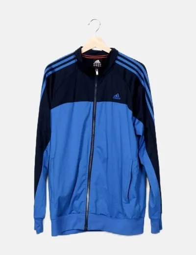 Adidas Sudadera azul marino cremallera