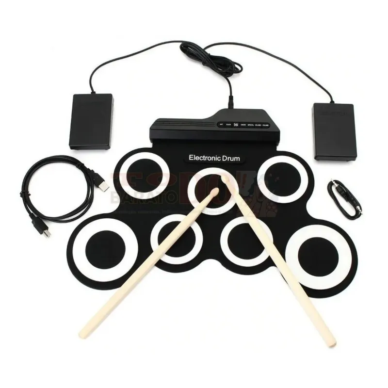 Batería Electrónica Portátil Tambor Eléctrico Flexible G3002
