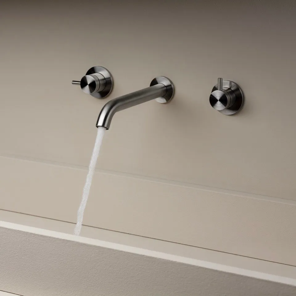 BEAMTECH TIMELESS MEZCLADOR MURAL DE LAVABO DE 3 ORIFICIOS CON CAÑO DE 19CM