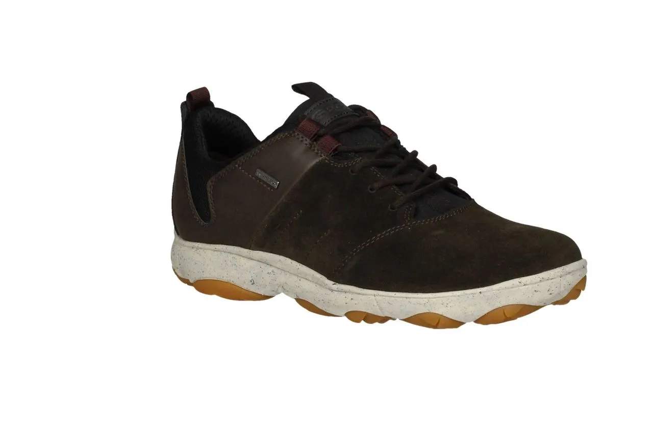 Blucher Nobuck Cafe Talon Piel Cuello Nilon Negro Amphibios