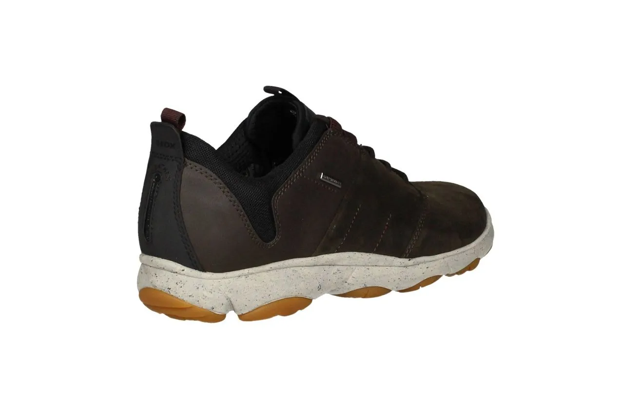 Blucher Nobuck Cafe Talon Piel Cuello Nilon Negro Amphibios