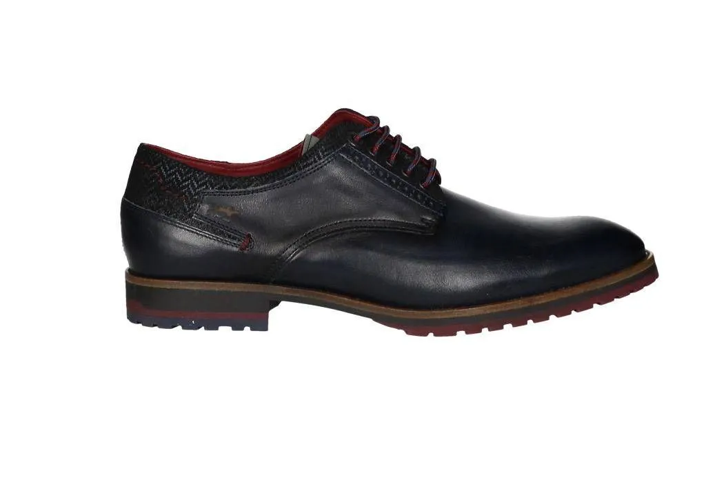 Blucher Piel Azul Cuello y Carrillera Nobuck