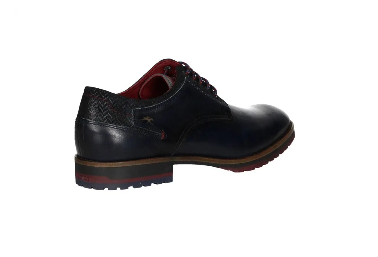 Blucher Piel Azul Cuello y Carrillera Nobuck