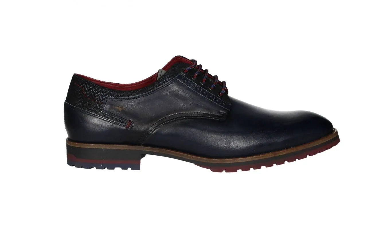 Blucher Piel Azul Cuello y Carrillera Nobuck