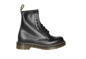 Bota Cordon Piel Negro Cerco Pespunte Amarillo