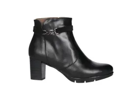 Botin Piel Negro Tira Nobuck Negro Adorno Metal