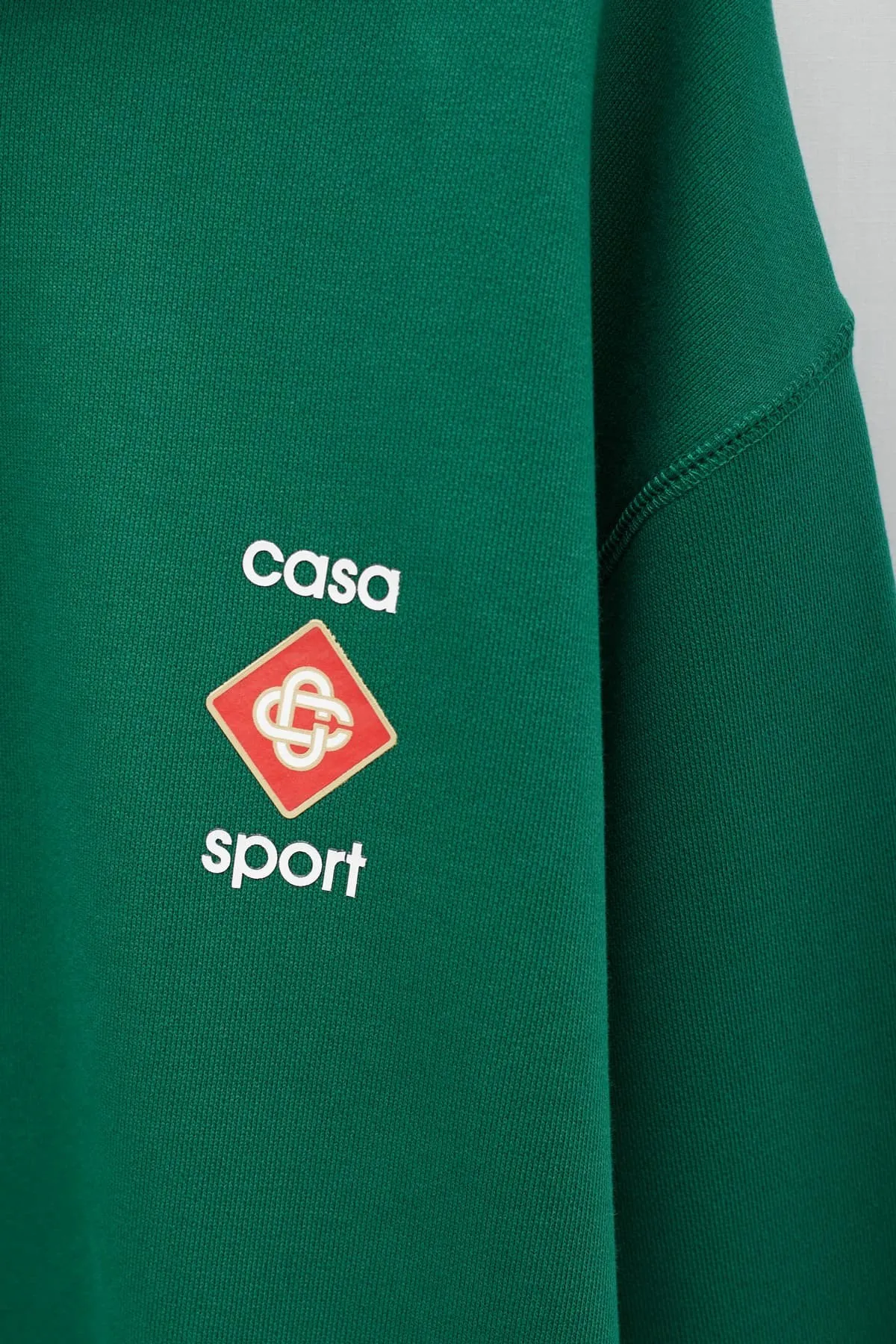 CASABLANCA GREEN CASA SPORT LOGO HOODIE