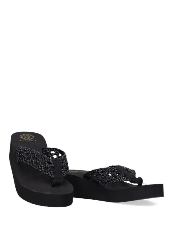 Chanclas sandalias playa KELARA k42017 negro