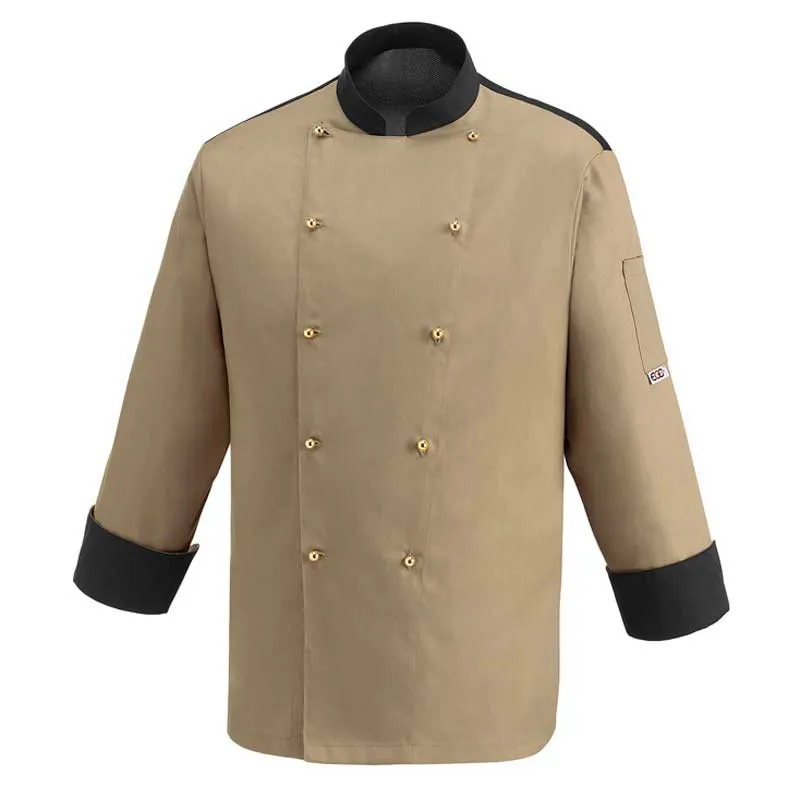 Chaqueta de cocina combinada kaki - Egochef