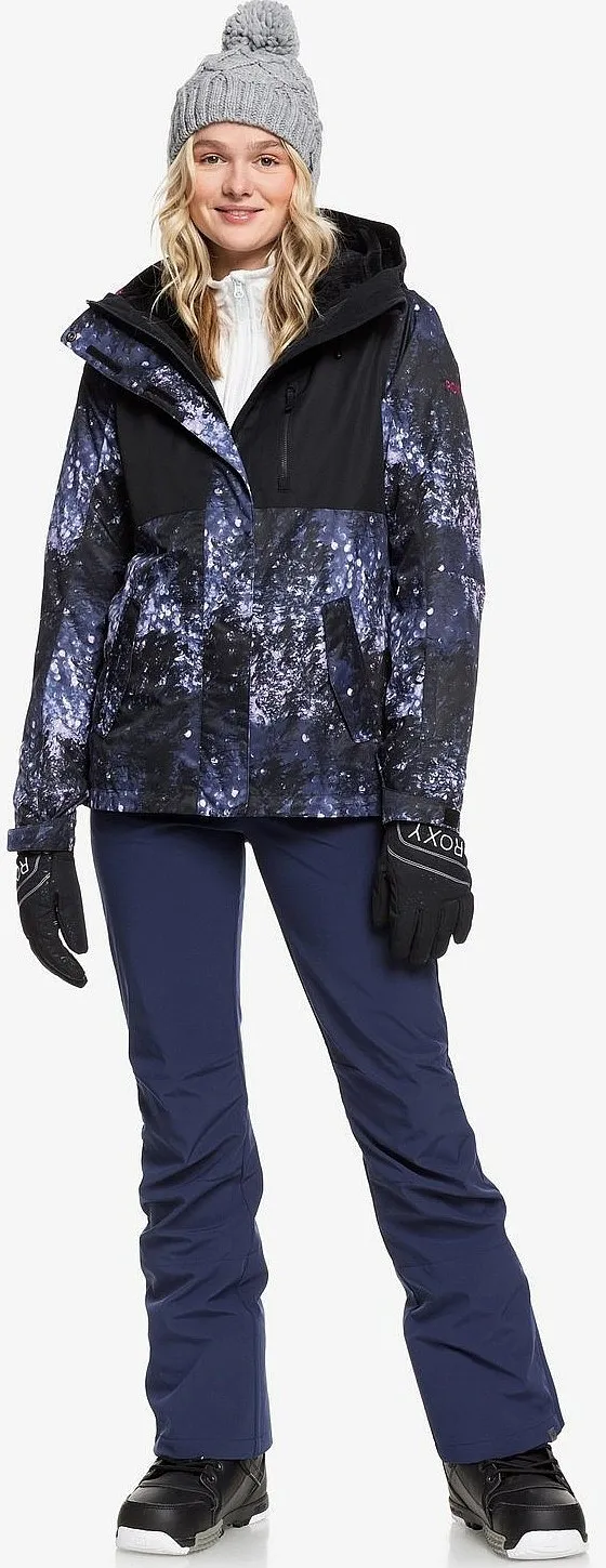 chaqueta Roxy Jetty 3 In 1 - BTE2/Medieval Blue Sparkles - women´s