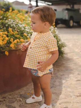 Conjunto camisa y bombacho con flores de José Varón