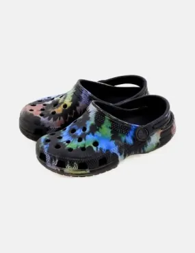 Crocs Zueco negro estampado