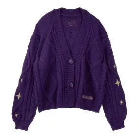 Cárdigan de Speak Now, Punto Bordado de Estrellas Cárdigan de Speak Now, Speak Now Cardigan, Speak Now Cardigan-En stock