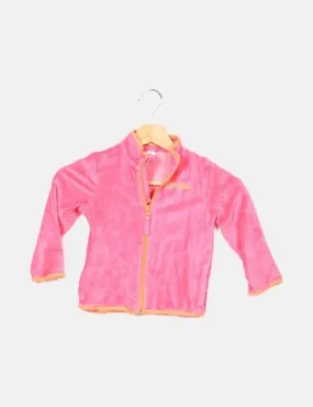 Decathlon Sudadera rosa textura polar