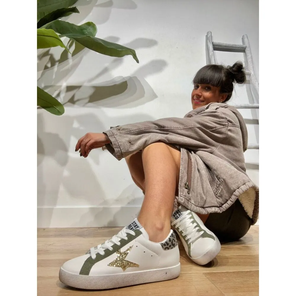 Deportiva Estrella ROADSTAR Blanco/Khaki