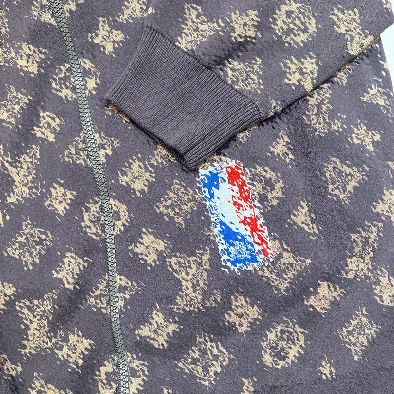 Diseñador de moda de lujo chaquetas para hombres letras bordadas en todo el cuerpo de la capa de invierno