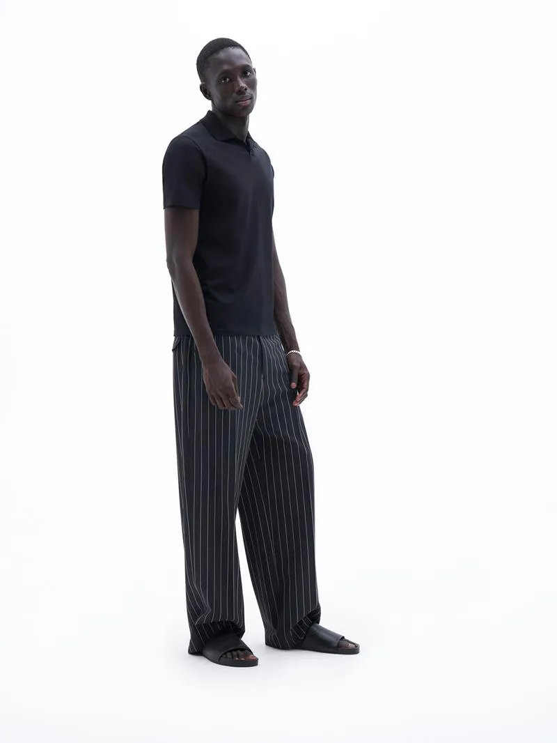 FILIPPA K CAMISETA POLO STRETCH NEGRO DE ALGODÓN