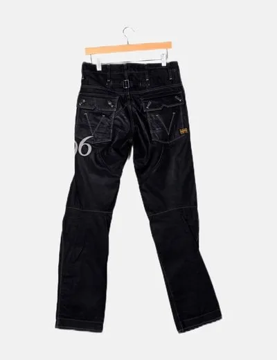 G-Star Raw Pantalón denim azul oscuro bolsillos