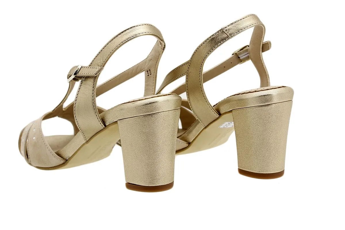 Heel Sandal Platinum Metal