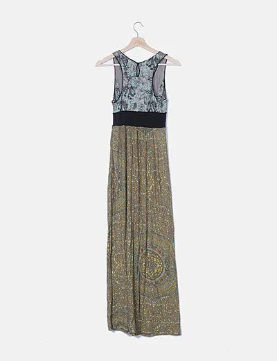 Hoss Intropia Vestido maxi de tirantes print multicolor