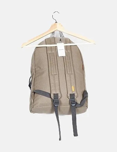 Jack & Jones Mochila color camel detalle bolsillos