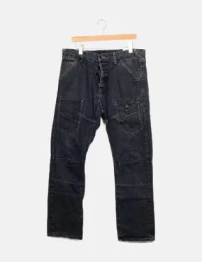 Jack & Jones Pantalón azul denim detalle bolsillos