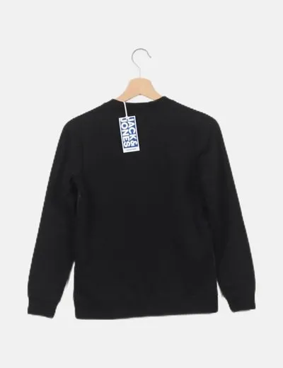 Jack & Jones Sudadera bicolor detalle dibujo