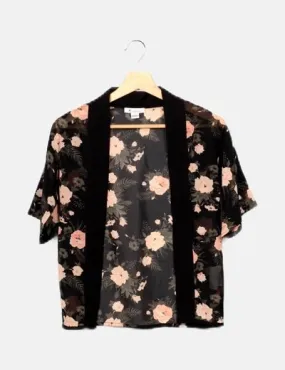 Kookaï Kimono semitransparente estampado floral