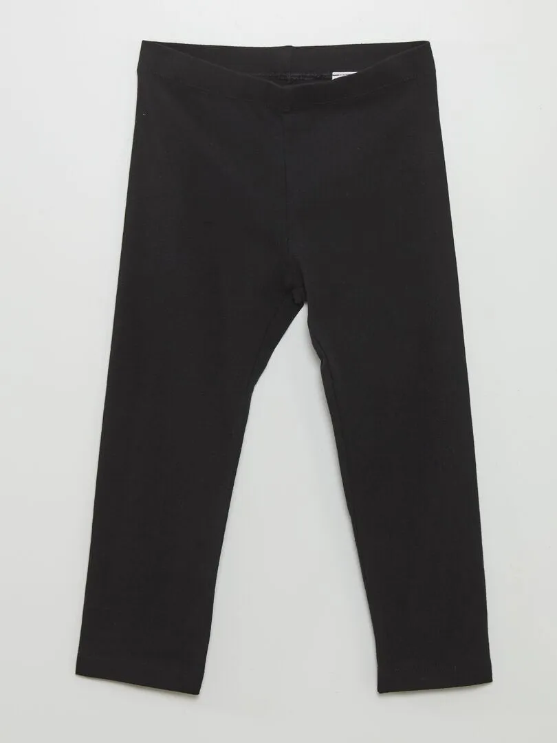 Legging elástico por debajo de la rodilla - negro