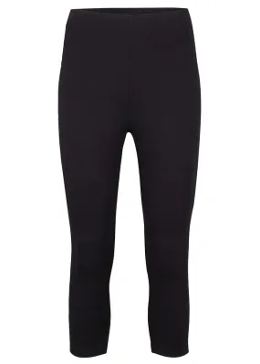 Leggings capri con cómoda cinturilla Negro