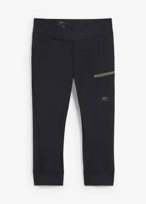 Leggings capri, de secado rápido Negro