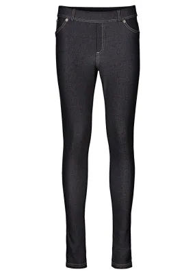 Leggings de aspecto denim negro lavado a la piedra