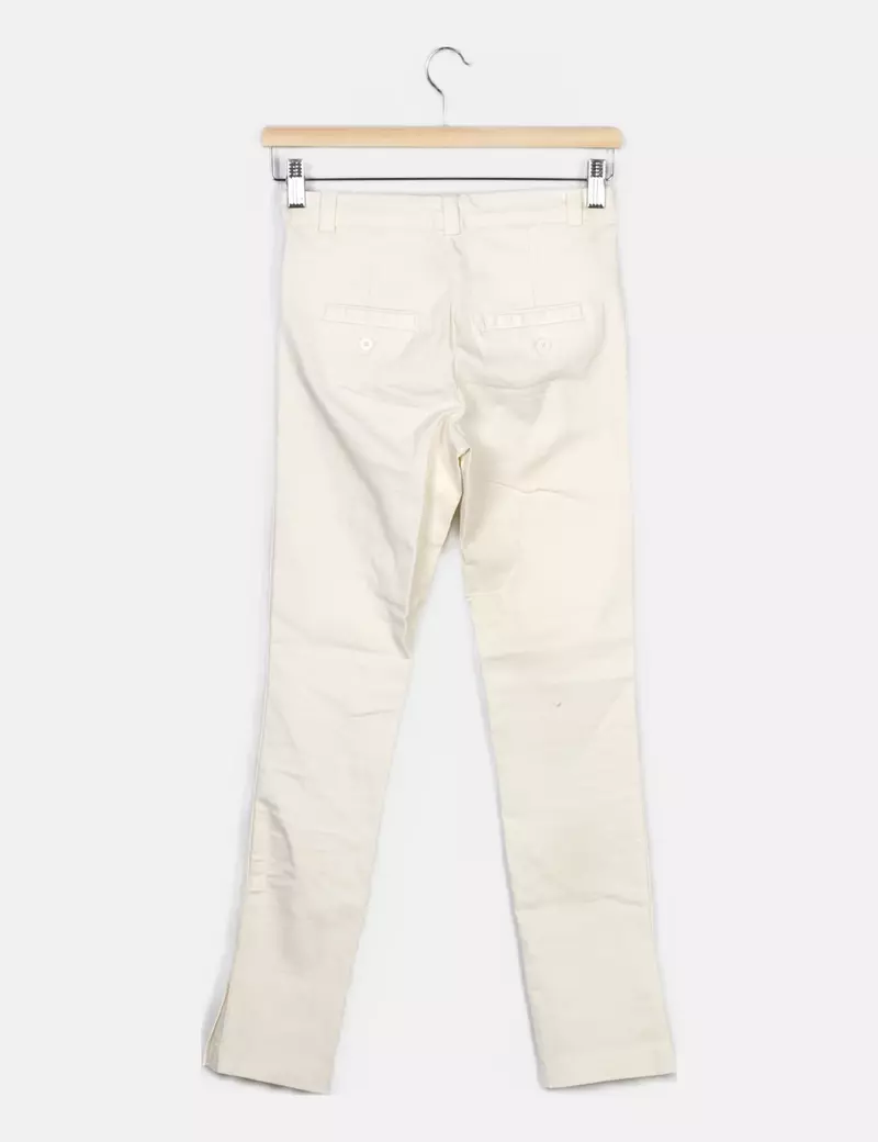 Mango Pantalón chino blanco de vestir