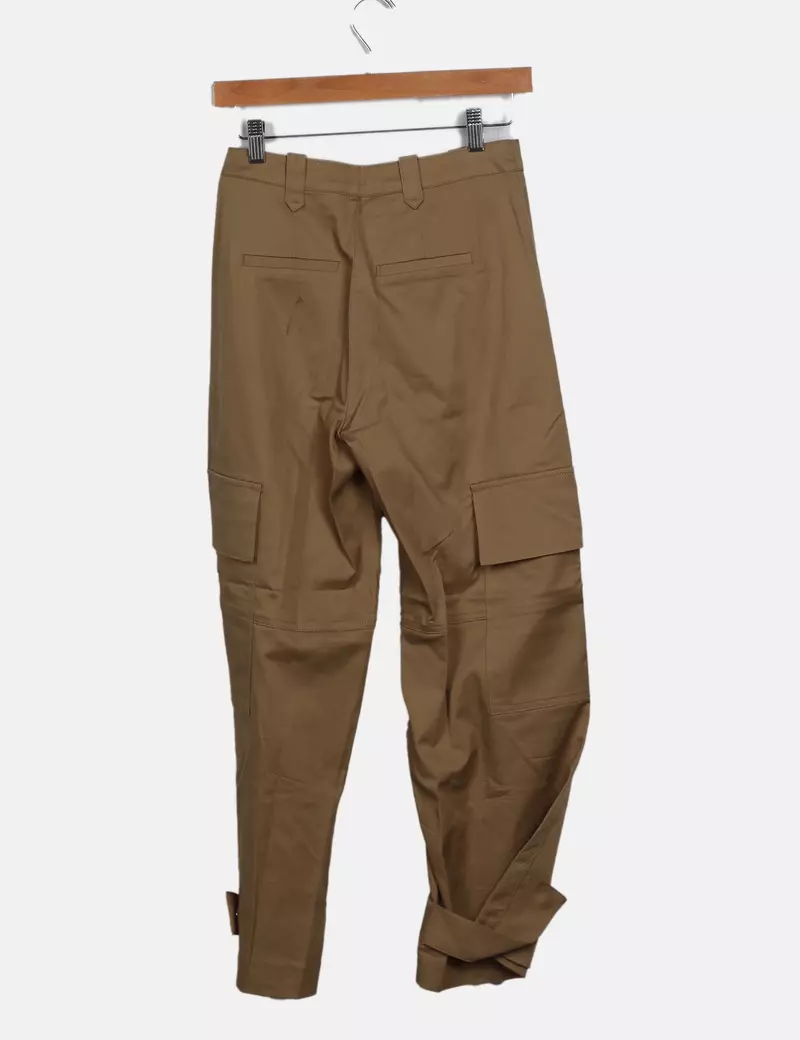 Mango Pantalón verde cargo bolsillos