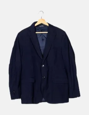 Massimo Dutti Blazer azul marino bolsillos