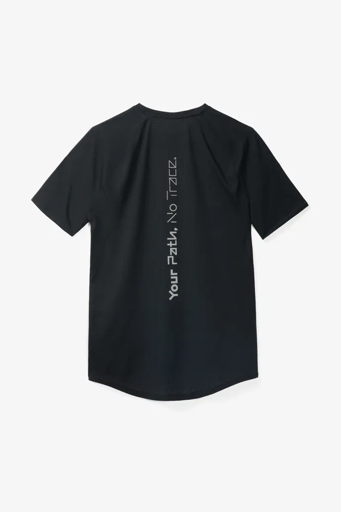 Men’s Race T-Shirt Black Camiseta running negra para hombre