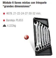 MODULO 6 LLAVES 467B MM FACOM MOD.467BXLPB
