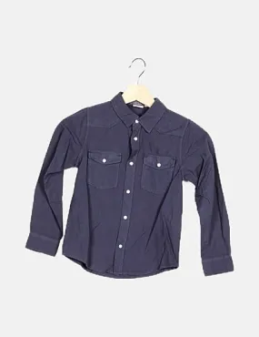 Name it Camisa azul marina detalle bolsillos