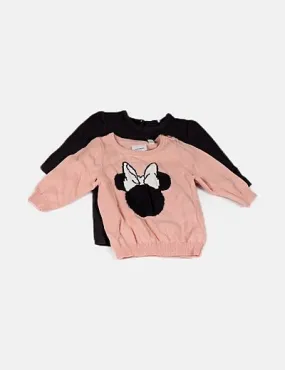 Name it Conjunto sudadera gris Love y jersey tricot Minnie