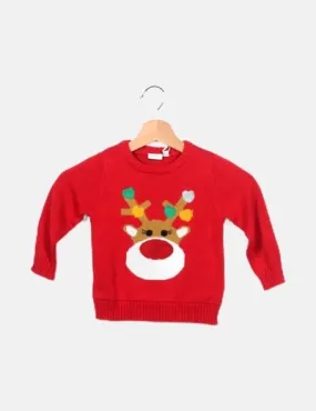 Name it Jersey punto rojo estampado navideño