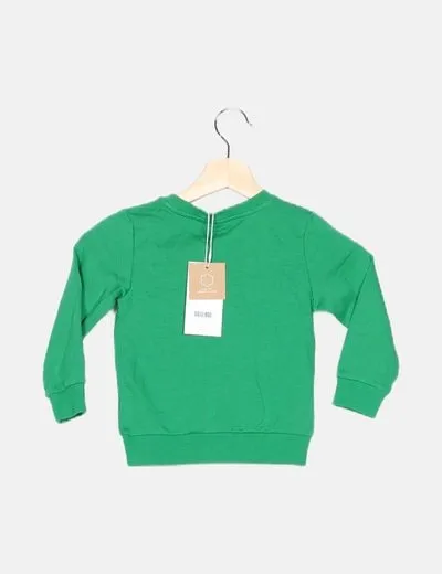 Name it Sudadera verde dibujo navideño