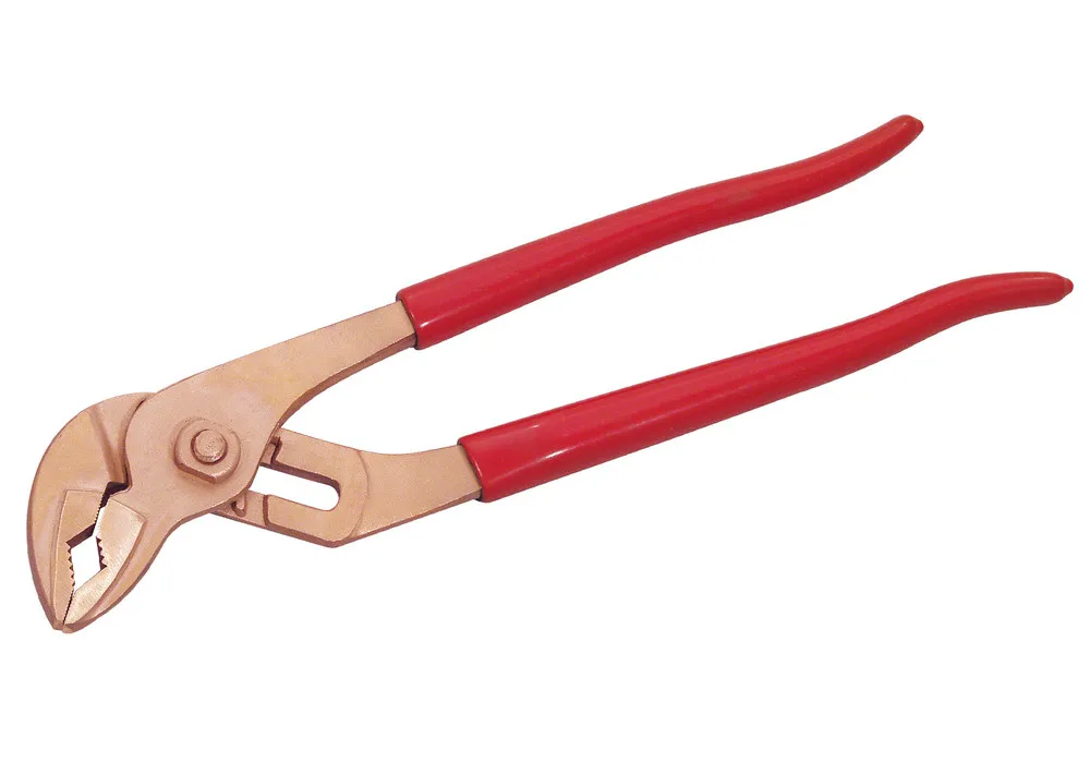 Pinza de bomba de agua, 250 mm, cobre-berilio, sin chispas, para zonas ATEX