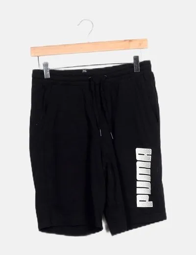 Puma Short negro estampado