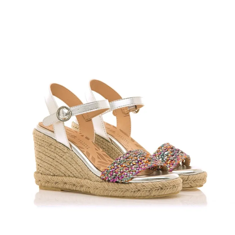 Sandalias Casual de Mujer MTNG LOUISA S Plata 57025