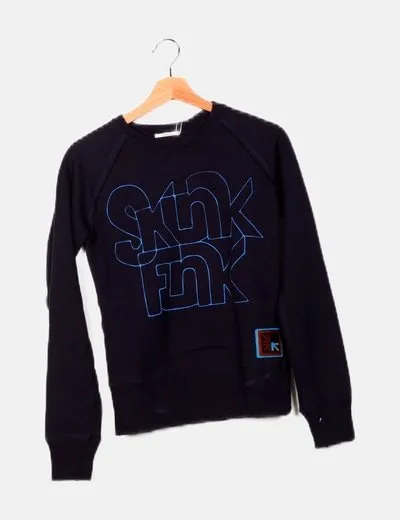 Skunkfunk - SKFK Sudadera azul marina print logo