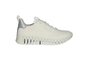 Sneaker Piel Blanco Talon Gris Piso Bidireccional Flexible