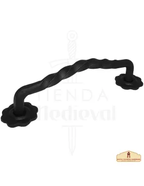 Tirador hierro puerta medieval modelo trenzado ( 31,7 cm )