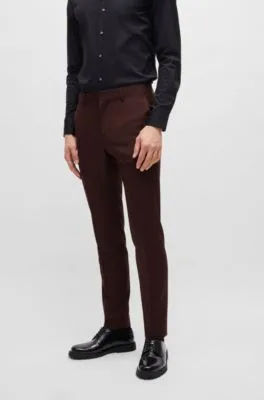 Traje slim fit de lana virgen con microestampado