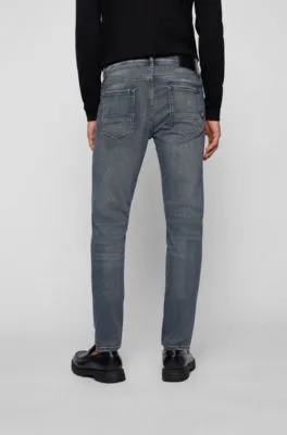 Vaqueros extra slim fit de denim gris con tacto de cashmere