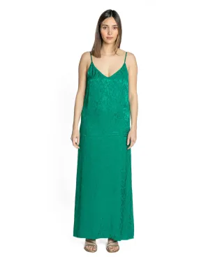 VESTIDO VERDE SATINADO MICHAELA GRACE & MILA